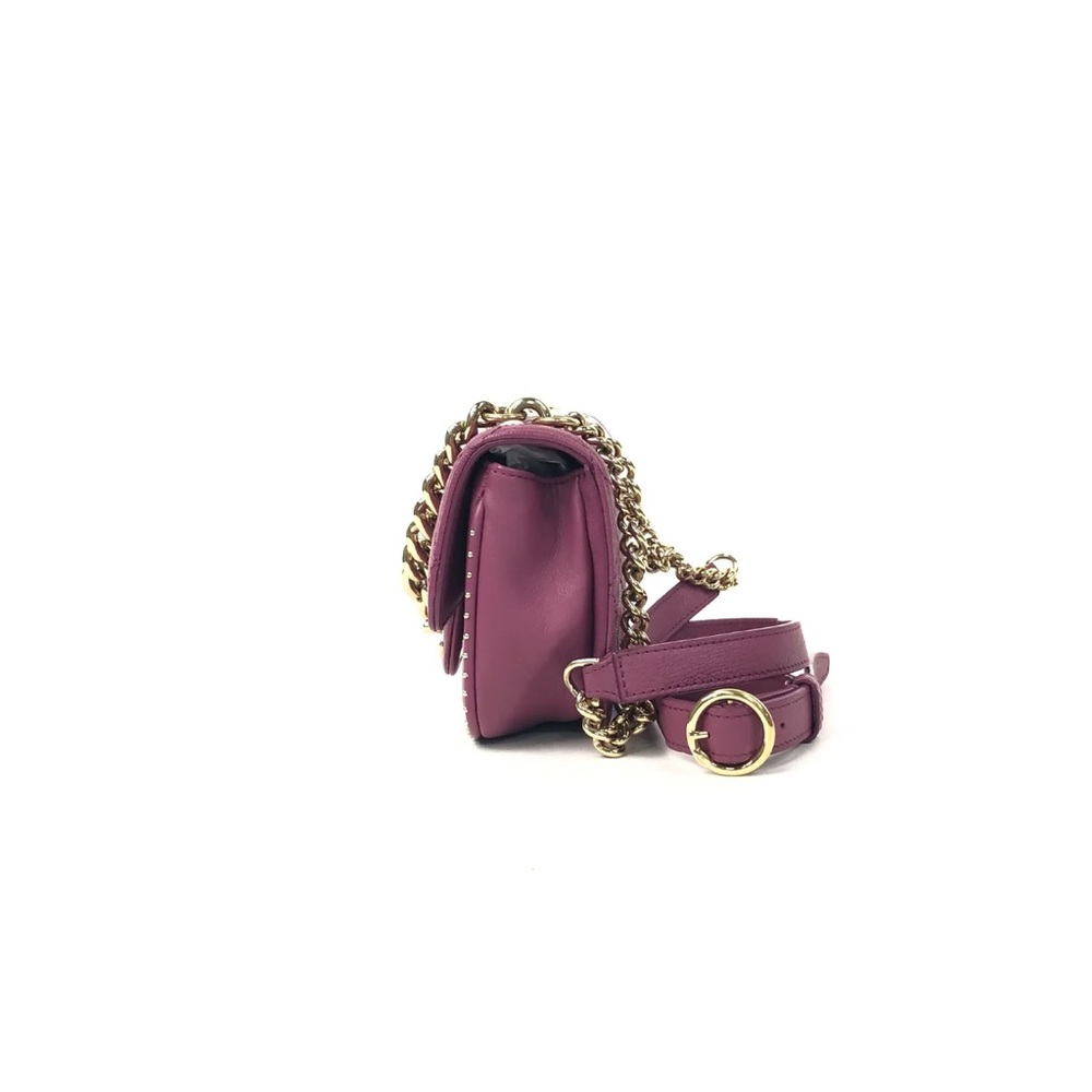 CHANEL Purple Quilted Caviar Leather Chain Strap Sh Bag Gold Mademoiselle Lock - Picture 3 of 8
